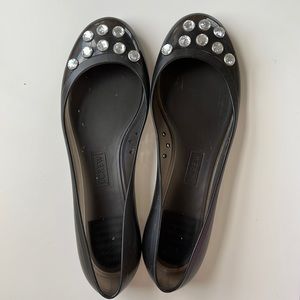 J Crew Jeweled Flats Slip Ons Jellies